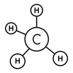 Obraz premium methane icon