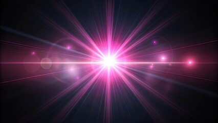 Obraz premium Soft Pink Lens Flare Over a Dark Grey Background