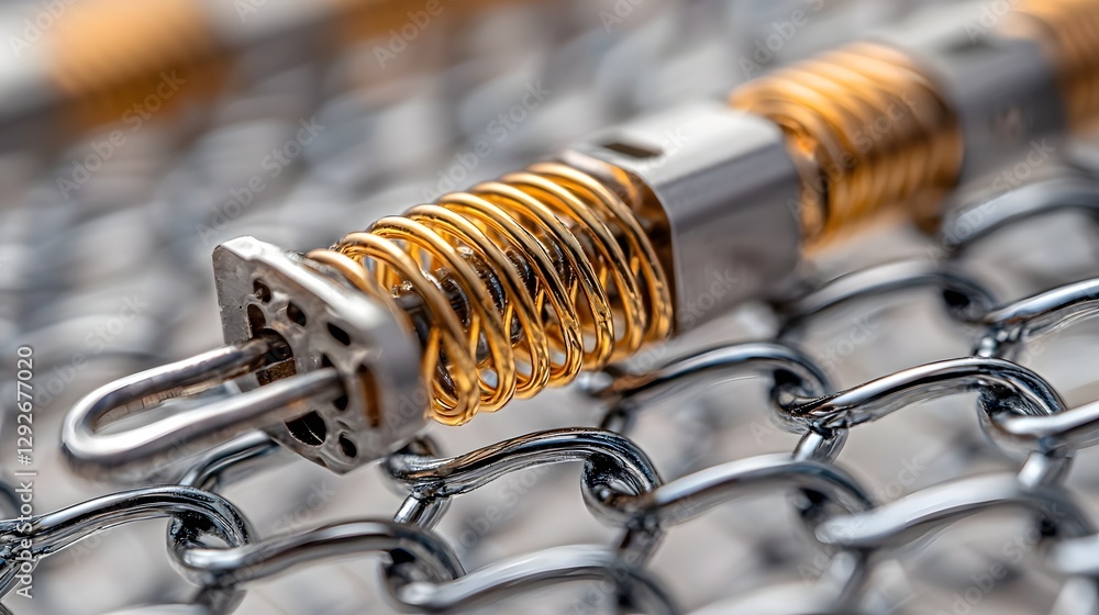Poster Macro closeup shot showcasing the intricate texture and spiral pattern of a ceramic coil used in a modern vape or e cigarette system  The image highlights the technical industrial