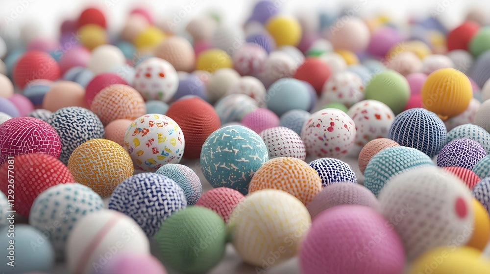 Aufkleber macro photograph showcasing the intricate stitching and detailed fabric texture of a colorful vibran