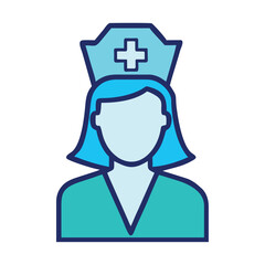 Obraz premium Pharmaceutical Industry Medical Nurse Hat Icon