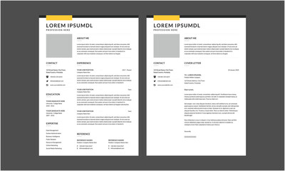 Resume CV. Professional modern and minimal resume CV, Clean and modern resume portfolio CV template
