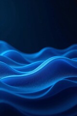 Obraz premium Abstract streaks of blue waves on a dark background, design, wave, wallpaper