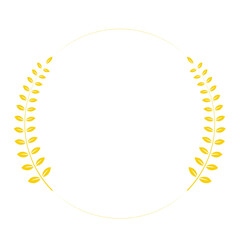 Gold Circle with Wreath Laurel