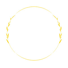 Gold Circle with Wreath Laurel
