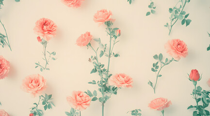 Seamless floral pattern, International Women's Day concept