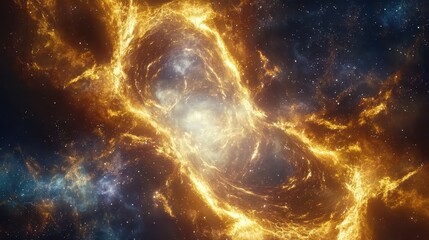 A massive cosmic anomaly distorts time and space forming endless loops of celestial energy