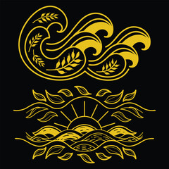  Abstract Eco Wave Silhouette Background – Modern Nature-Inspired Design.