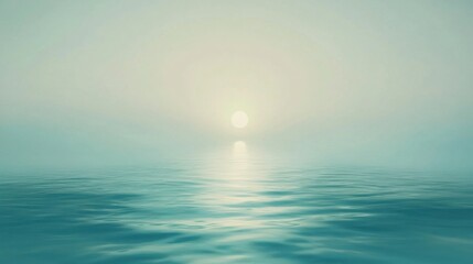 Sun Reflection on Calm Ocean Water