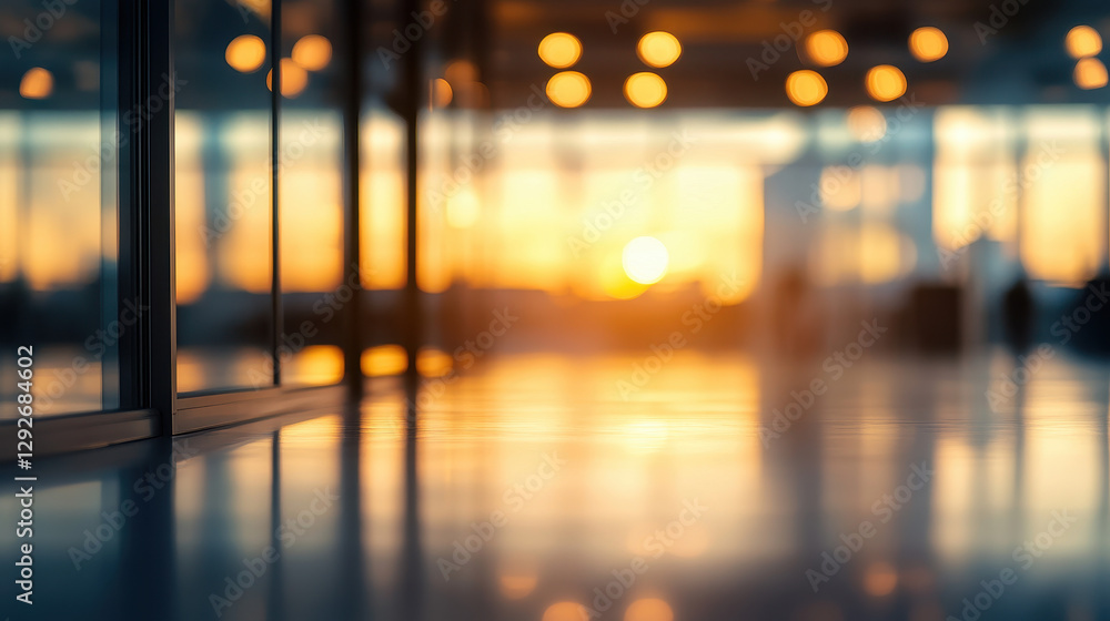 Poster bokeh in the terminal lobby