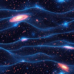 Obraz premium Stunning view of a distant galaxy filled with countless stars illuminating the cosmic darkness