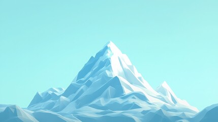 snow-covered mountain peak under a clear sky