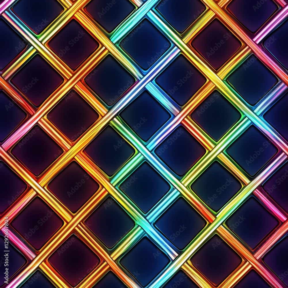 Poster vibrant colorful pattern showcasing a rich array of shapes and colors for creative design inspiratio