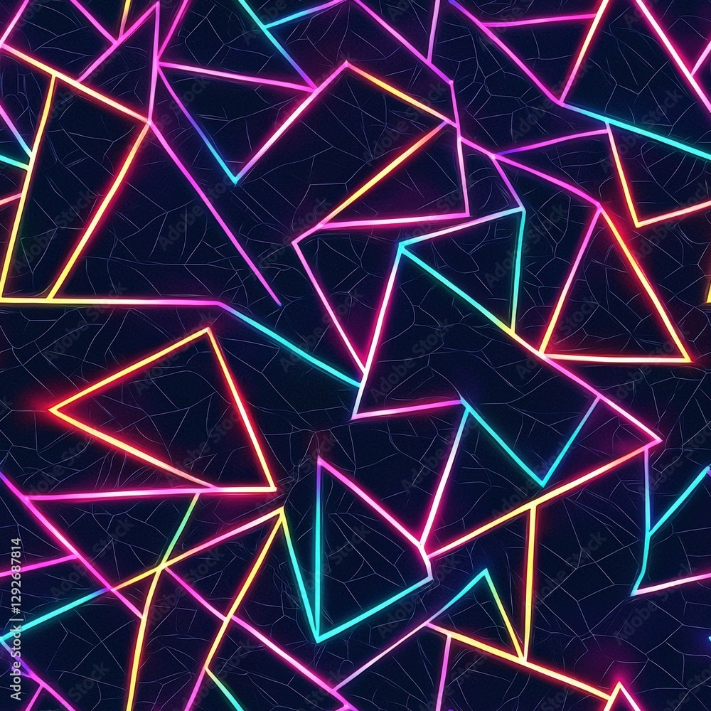 Poster pattern of neon colored lines creating a dynamic and energetic visual for modern artistic expression