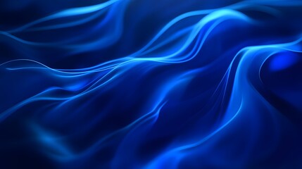 Obraz premium an abstract blue wavy background, the smooth, flowing forms create a sense of movement and depth.