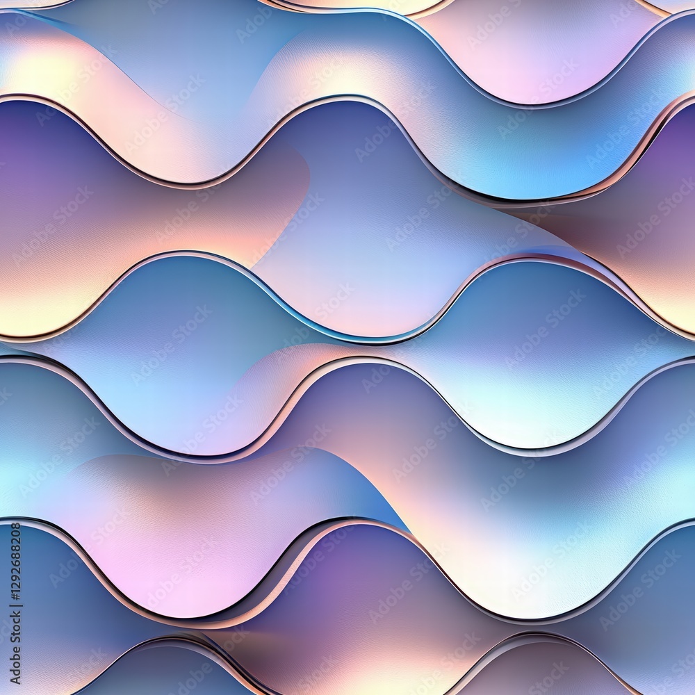Poster elegant wavy pattern featuring graceful curves that symbolize fluidity and artistic expression