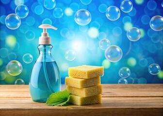 Sustainable dishes:  Natural suds, few chemicals, washable sponges.