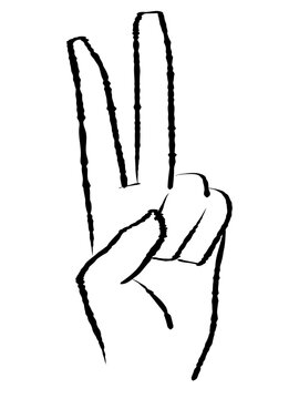 recommend clip art: 手描きのチョキ