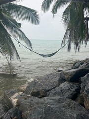 Sitting and translating on the beach at Koh Samui