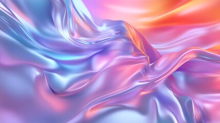 a flowing abstract colorful fabric, with soft folds and a mix of vibrant colors create a stunning visual effect