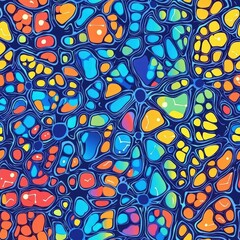 Bright and lively colorful pattern radiating energy and creativity with an array of vibrant hues