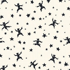 Captivating pattern of shimmering stars displaying a celestial theme for creative design projects