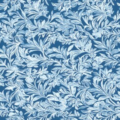Elegant blue and white floral pattern creating a stylish and sophisticated design for various uses
