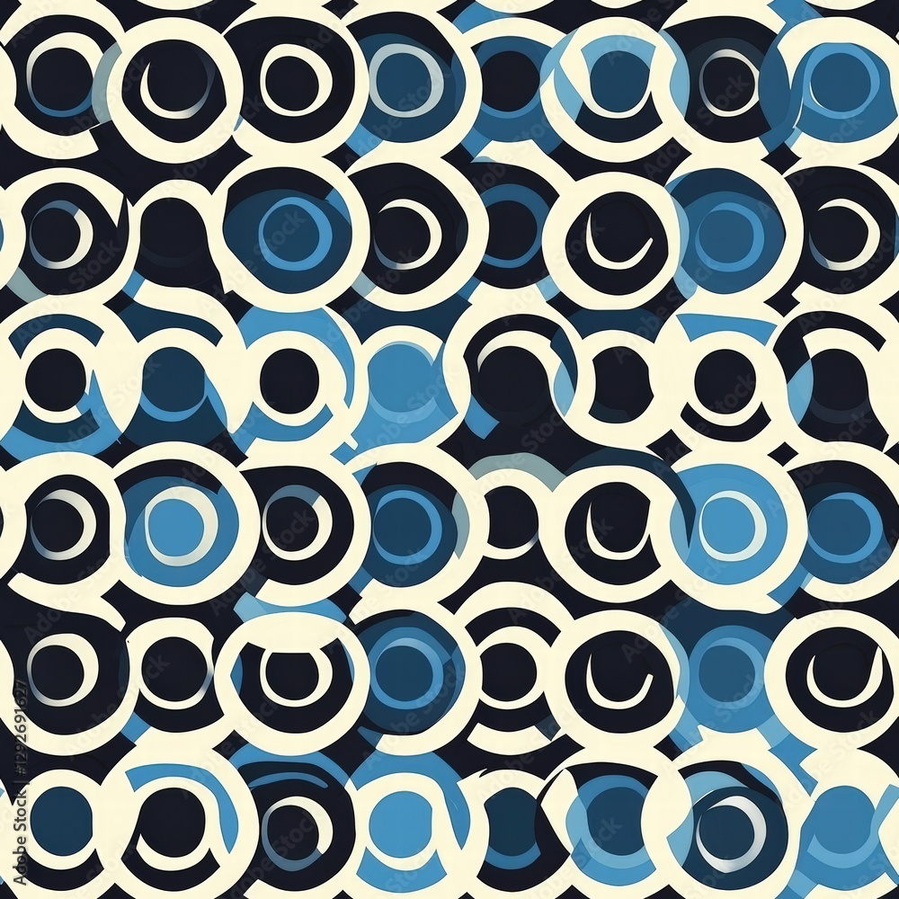 Aufkleber intricate and vibrant pattern featuring multiple overlapping circles in various sizes and colors
