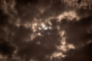 Dramatic Cloudy Night Sky