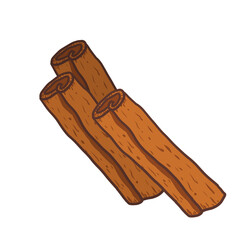 Cinnamon aromatic spice tropical food seasoning png transparent hand drawn illustration