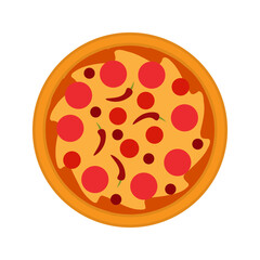 pizza food simple icon design