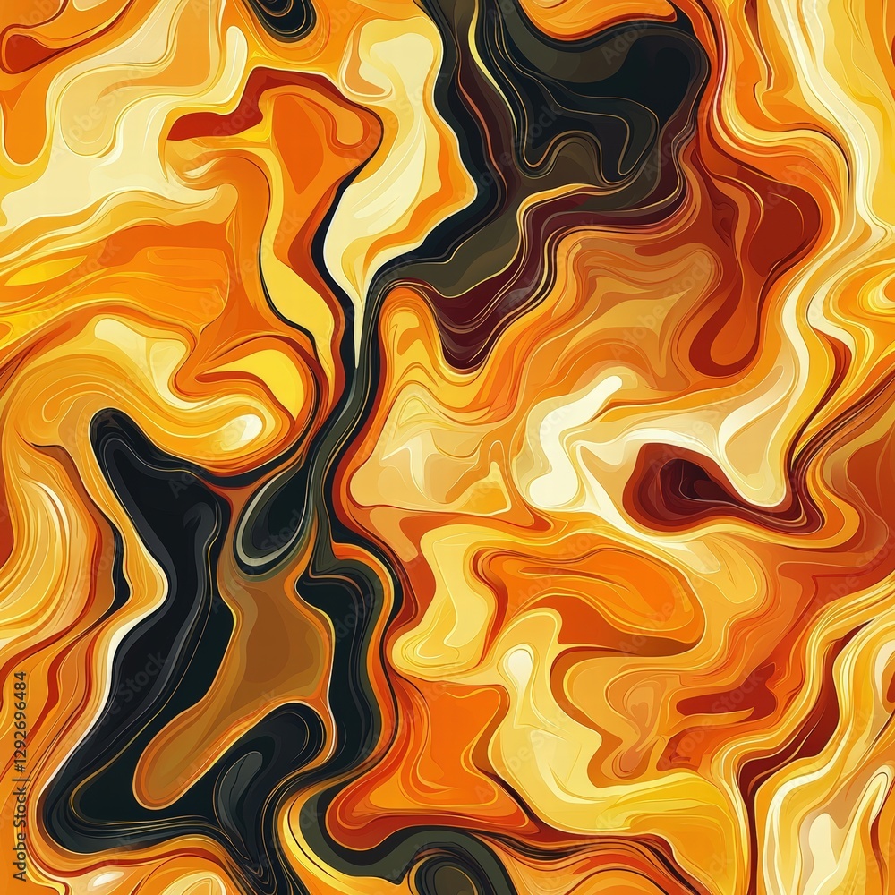 Poster bold yellow and black abstract background creating a striking visual contrast with dynamic energy