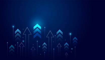 Arrow background. Neon arrow background. Arrows symbol on background. Colorful arrow icons. Glowing arrow signs. © MstBeauty