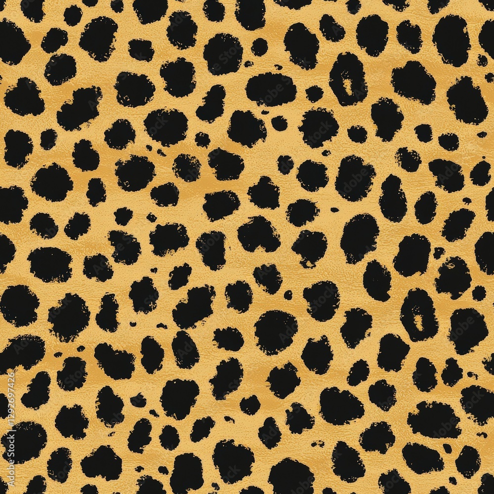 Poster elegant and distinctive leopard print showcasing unique spots in a chic and fashionable style