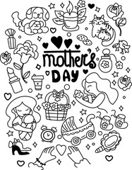 doodles set of Mother's day 