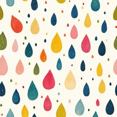 Vibrant pattern featuring colorful drops creating a playful and joyful atmosphere in design