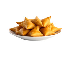 Golden-Brown Samosas Arrangement