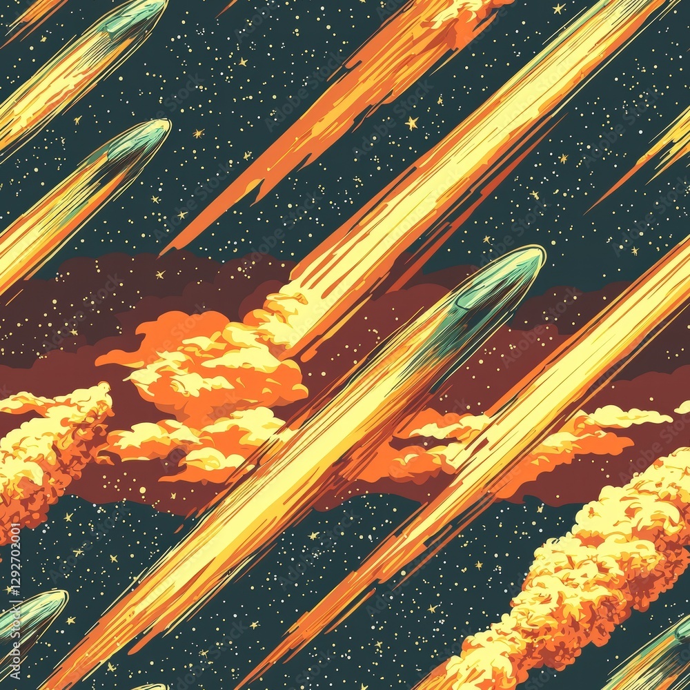 Poster expansive space scene filled with numerous stars and wispy clouds creating a dreamy cosmic atmospher