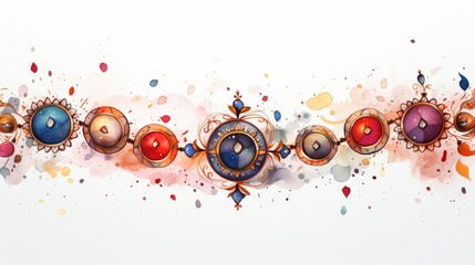 Colorful Watercolor Bandhan Design for Celebrations on 30th August