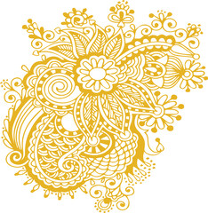 Beautiful flower art and mandala vector design