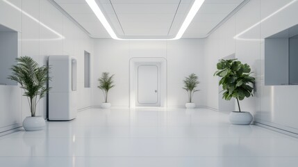 Innovative medical research hub modern architecture sleek design laboratory environment futuristic aesthetic