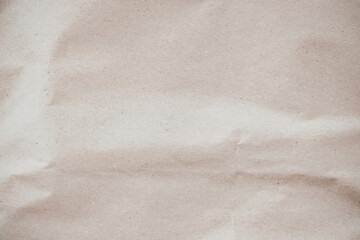 Old paper vintage texture surface for background. Recycle pale brown paper crumpled texture, Cream color recycled kraft paper texture blank with copy space for text.