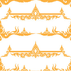 Gold thai art seamless pattern