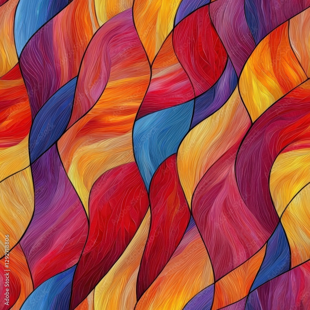 Poster vibrant and colorful abstract background with dynamic shapes and swirling patterns for creative use