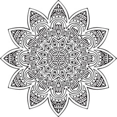 Beautiful Mandala Art and Vector Mandala Design Image.