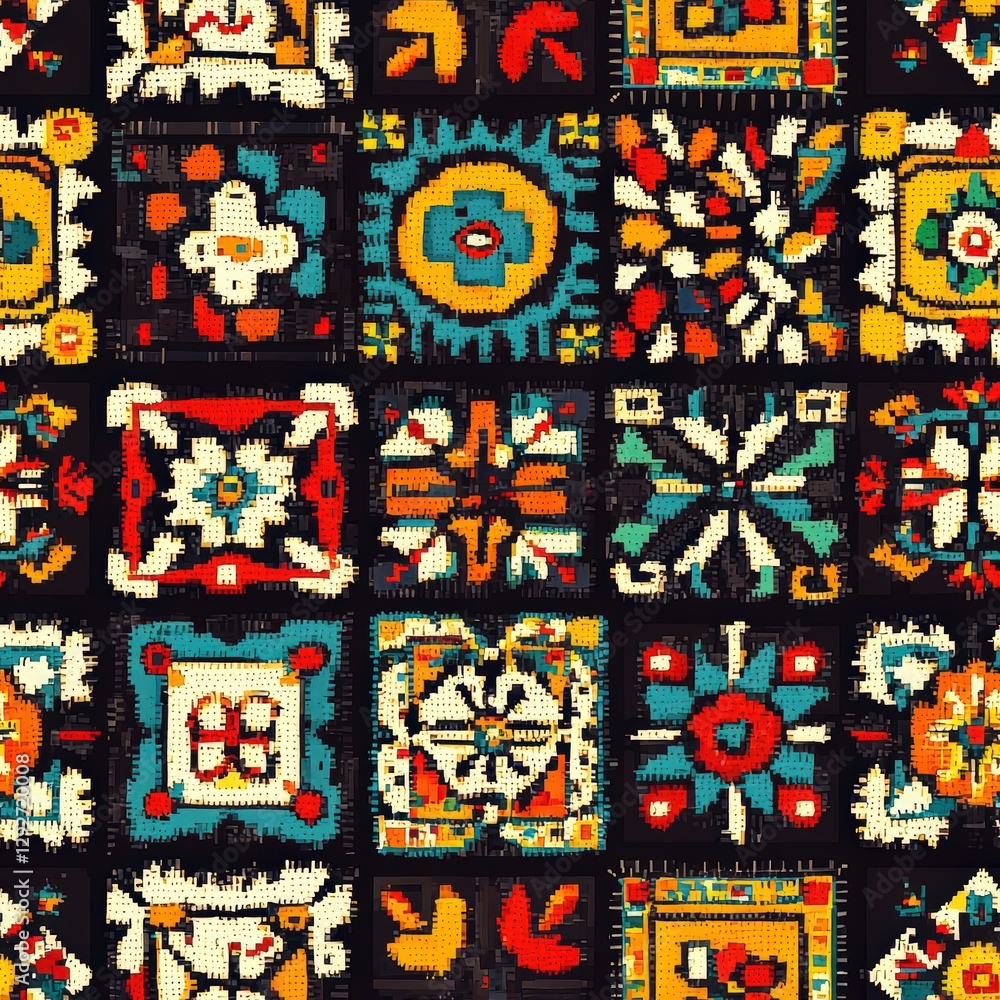 Poster vibrant colorful pattern featuring a blend of colors creating an energetic and lively composition