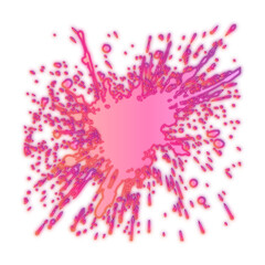 Pink neon brush splatter 
