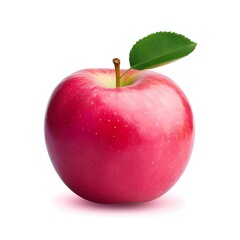 Isolated with white background about red apple