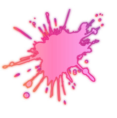 Pink neon brush splatter 