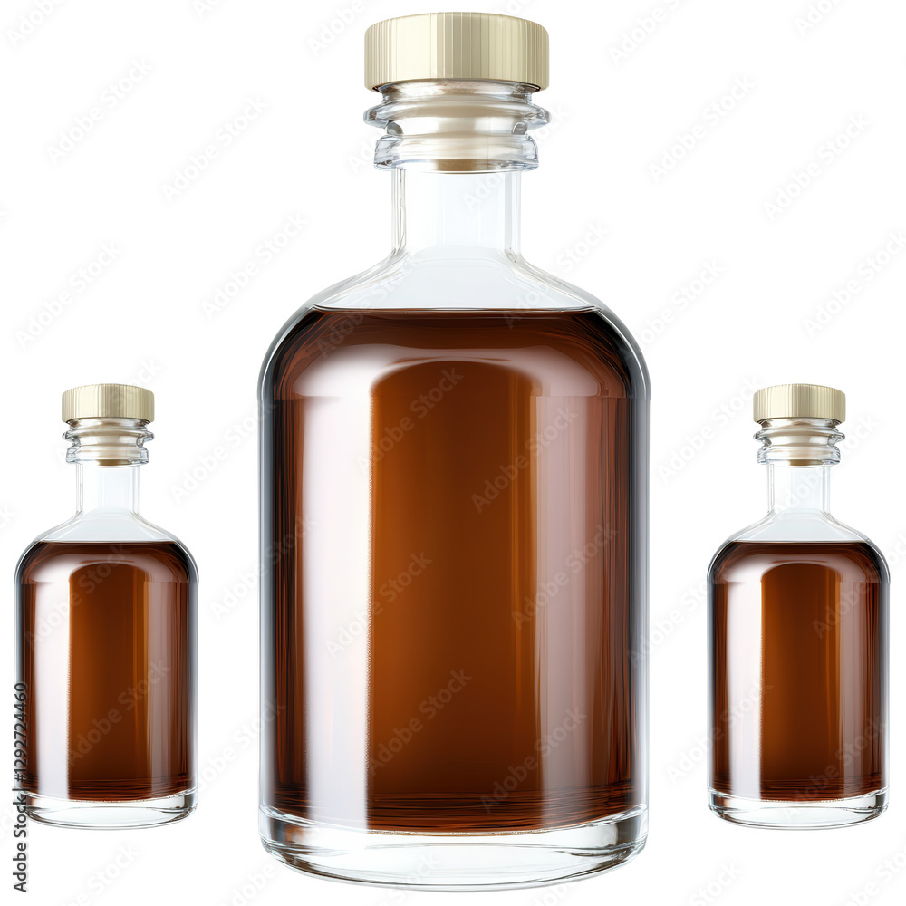Poster a glorious bottle of golden syrup glimmering under soft light on a rustic wooden table in a cozy kit